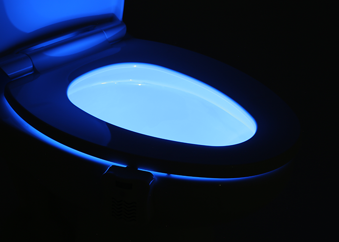 Glow Up Your Bathroom With This Bowl-Cleaning LED Neon Toilet Night Light